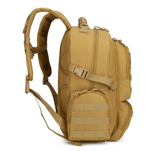 30L Military Tactical Backpack for Men 3 day Assault Pack Molle Backpack Tactical Hiking Rucksack - color: Khaki