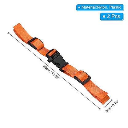 PATIKIL Backpack Belt Strap, 2 Pack Nylon Webbing Adjustable Replacement Waist Strap with Quick-Release Buckle for Pack Backpack Luggage Bags, Orange - color: Orange