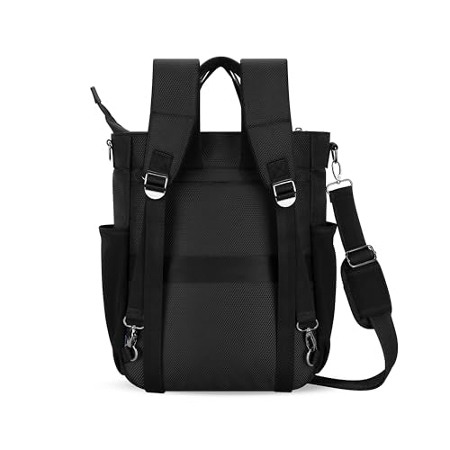 Sherpani Soleil, Anti Theft Convertible Backpack, 3 in 1 Tote, Crossbody Purse, 18L Travel Bag, Fits 13” Laptop (Straw Signature) - color: Straw - Signature