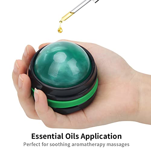 Coolrunner Massage Ball, Manual Roller Massager, Handheld Self Massage Therapy and Relax Full Body Tools for Sore Muscles, Shoulders, Neck, Arms, Legs, Back, Foot, Body (Green) - color: Green