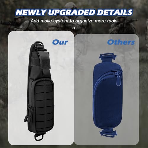 Jueachy Strap Shoulder Molle Accessories Pouch: Tactical Backpack Pocket Attachment Storage Phone Flashlight EDC - size: 2PCS