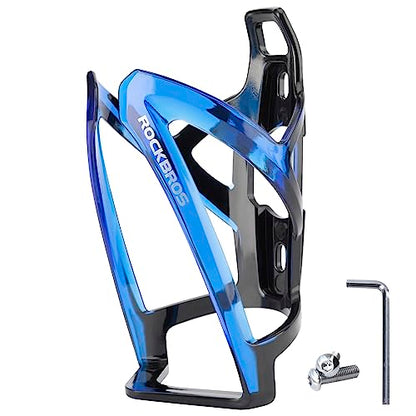 ROCKBROS Bike Water Bottle Holder Ultra-Light Bicycle Bottle Cages with Screws Tool, Universal Bike Cup Holder Rack for Road MTB Bikes… - color: Blue-Black, size: Standard