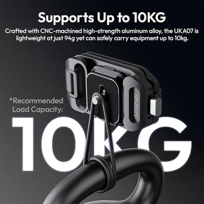 ULANZI Camera Backpack Strap Clip,w Plate Quick Release System, Compatible w Uka QR Plates, for Sony, Nikon, Fuji, DSLR Action Cam Mount, Bearable Load up to 10kg【Not Compatible w F38/Arca System】