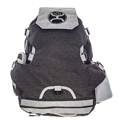 HOOEY Mule 25L Backpack - Hiking, Gym, & Travel Bag with Boot Carrier, Hat Strap, Rain Cover, Laptop Sleeve (Black/Grey) - color: Black/Grey