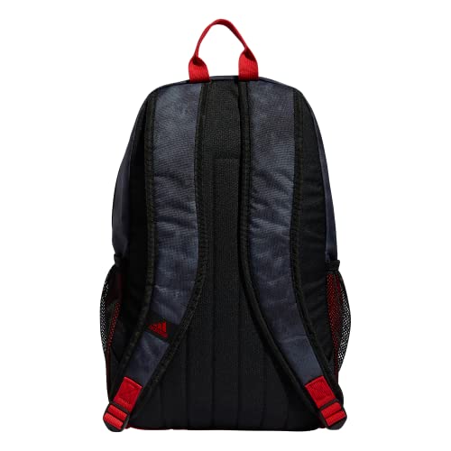 adidas Young BTS Creator 2 Backpack DISCONTINUED - color: Stone Wash Carbon/Vivid Red