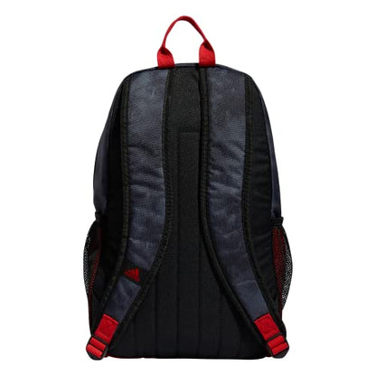adidas Young BTS Creator 2 Backpack DISCONTINUED - color: Stone Wash Carbon/Vivid Red