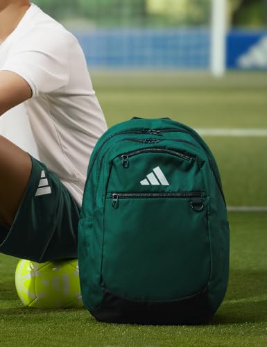 adidas Striker 3 Team Sports Backpack – Daypack for Sports Gym Travel, 36L, Dark Green, OSFA - color: Dark Green