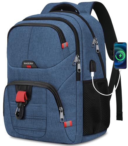 Blue Backpack for Men Women, School Backpack for Boys Girls Teens, Backpacks for School, College Back Pack, Book Bag, Water Resistant Bookbag, Business Work Travel mochilas para hombres - color: B4-blue, size: 15.6 Inch