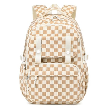 MUSEVOS Girls Backpack, Elementary Middle School Backpack, Large Capacity Kids Bookbag - color: Khaki