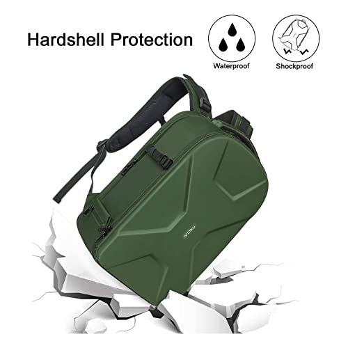 MOSISO Camera Backpack, DSLR/SLR/Mirrorless Photography Camera Bag 15-16 inch Waterproof Hardshell Case with Tripod Holder&Laptop Compartment Compatible with Canon/Nikon/Sony, Army Green - color: Army Green
