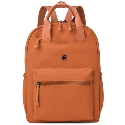 Small Backpack Purse for Women Fashion Travel Backpack Waterproof College Daypack (Orange) - color: Orange
