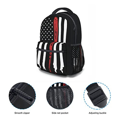 Miaoquhe America Flag Baseball Backpack for Boys Girls School Teenages, Casual School Bookbag Travel Laptop Daypack,Shoulder bags for Travel Hiking Camping - color: Baseball