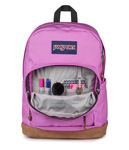 JanSport Right Pack Backpack - Durable Daypack with Padded 15 Laptop Sleeve, Spacious Main Compartment & Integrated Water Bottle Pocket - Digital Fuchsia - color: Digital Fuchsia