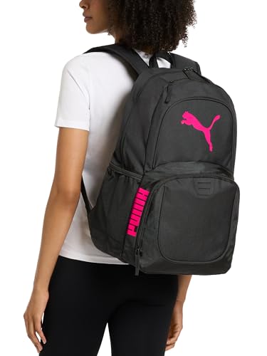 PUMA Unisex Adult Evercat Contender Backpack, Black/Rose Gold - color: Rose Gold Cheetah, style: Contender Backpack With Laptop Sleeve, Item Organizer & Media Pocket