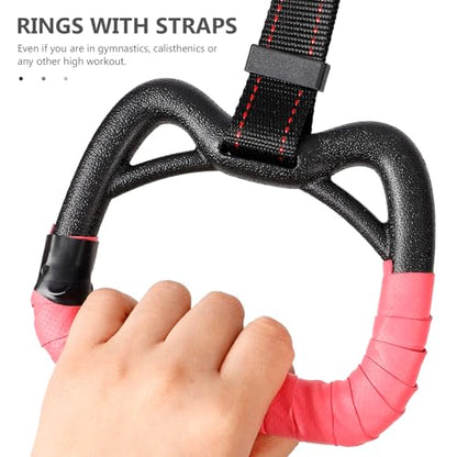 BESPORTBLE ’s Gymnastic Rings Set 1m Adjustable Indoor Fitness Training Workout Rings with Straps for Home Exercise and Bodybuilding