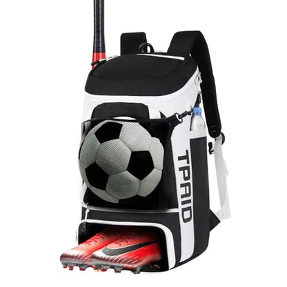 TPAID Sturdy Soccer Bag, Soccer Backpack with Shoes Compartment for Soccer Ball Basketball Baseball Volleyball Football, Large Capacity Sport Equipment Bags for Men and Women