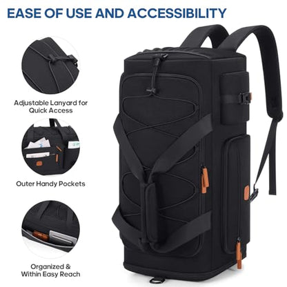 Gym Bag for Men and Women with Shoe & Laptop Compartment Sport Duffle Bag - color: Black