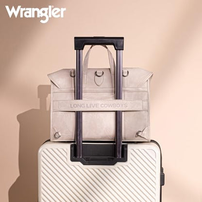 Wrangler Laptop Bag for Women Messenger Bag Briefcase Computer Backpack Convertible Satchel Bag - color: Beige, size: 13 inch