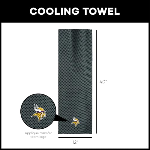 Northwest NFL Minnesota Vikings Cooling Towel, 12" x 40", Charcoal - color: Minnesota Vikings
