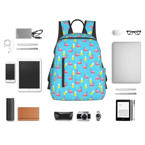 Travel Daypack Flamingo Pineapple Mint Green, Quick-Access Pocket, Side Bottle Holder, for Active Adults - color: Picture (1190)