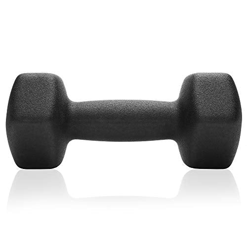 Philosophy Gym Set of 2 Neoprene Dumbbell Hand Weights, Hexagon Shape - style: Black 10 lb Pair