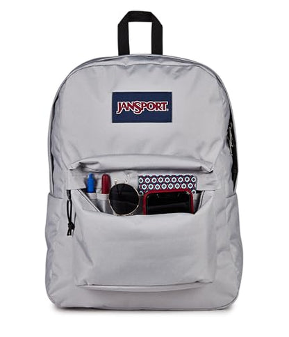 JanSport SuperBreak One Backpack - Durable, Lightweight Bag with 1 Main Compartment, Front Utility Pocket with Built-in Organizer, Premium Backpack, Grounded Grey - color: Grounded Grey