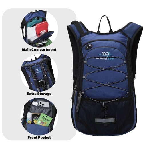 15L Insulated Hydration Backpack Pack with 2L Water Bladder Lightweight Hiking Backpack Bag for Women Men Daypack for Hiking Running Festival Camping Biking