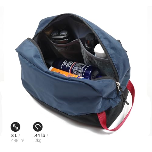 Travel Toiletry Bag 8L, Large Packing Cube with Waterproof TPU Wet/Dry Compartment - color: Blue Abyss, size: 8L