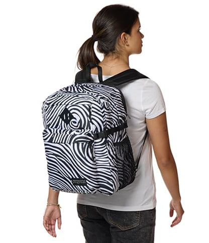 JanSport Main Campus Backpack - Travel or Work Backpack with 15-Inch Laptop Sleeve and Dual Water Bottle Pockets, Surreal Swirlies - color: Surreal Swirlies