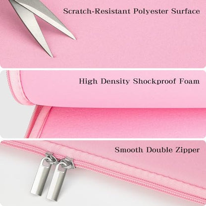 14 Inch Laptop Sleeve Protective Case Soft Cover Compatible with 14 Inch Acer ASUS HP Dell Chromebook Thinkpad Notebook, Pink - color: Pink, size: 14 inch