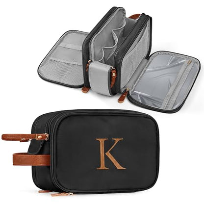 YOOLIFE Mens Toiletry Travel Bag Gifts for Men Boyfriend Father, Black K - color: Black, style: K