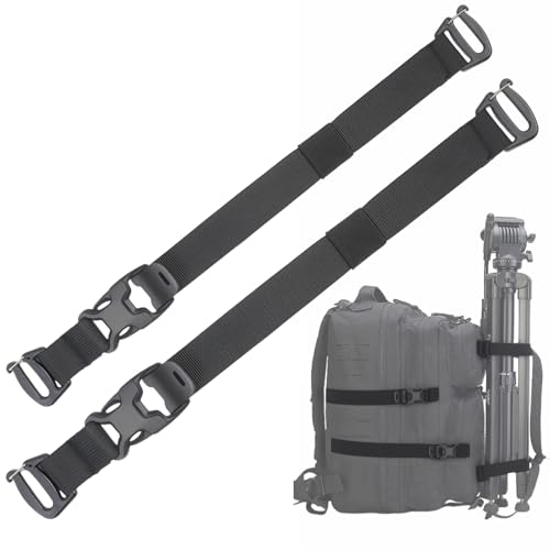 Tactical Molle System Backpack Straps - Adjustable 20.8" Pack Attachment Strap Accessories - size: 2 PCS