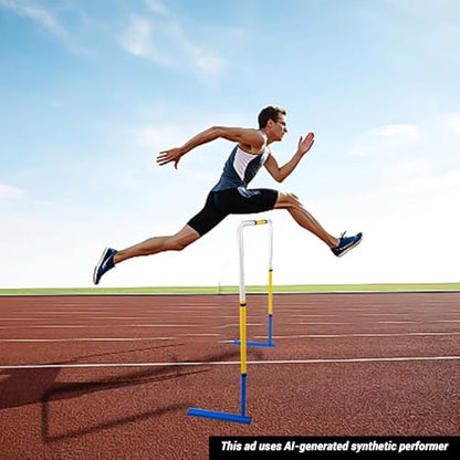 Adjustable Height Hurdles Track and Field,Detachable Agility Speed Jumping Training Equipment for Kids,Youth and Adults,Indoor & Outdoor Use（1 Pack）