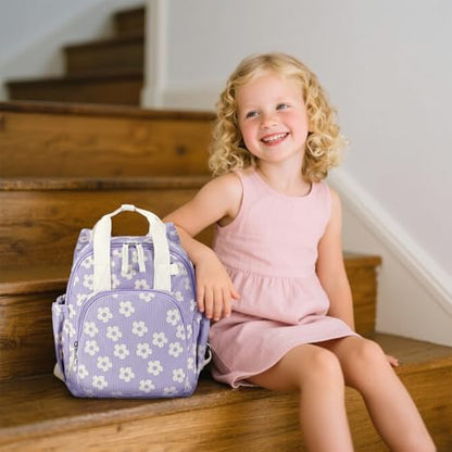 Bluboon Toddler Backpack for Girls Boys 2-4 Cute 12" Preschool Kindergarten Backpacks Kids Daycare Bags School Travel (Flower-purple, Age 2-4 (12" H not Fit A4 Folder)) - color: Flower-purple, size: Age 2-4 (12" H not Fit A4 Folder)