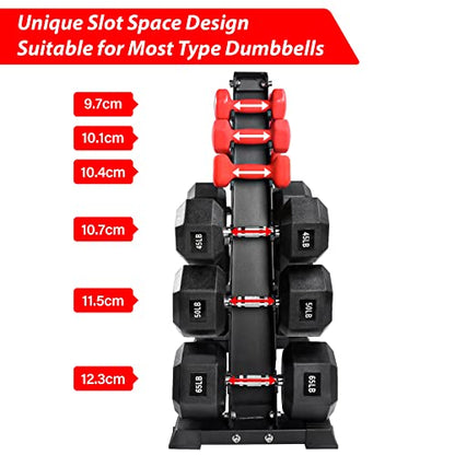 Dumbbell Rack Stand Only, Weight Rack for Dumbbells Compact A-Frame Home Gym Space Saver, 480/800 LBS Weight Capacity - style: 6 Tier - 800LBS