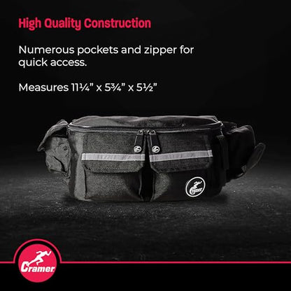 Cramer Deluxe Fanny Pack for Athletic Trainers, Lightweight With Quick Access Pockets, Empty, Waist Bag With Quick Access Pockets,Carries Essential Supplies, Including Tape and Scissors, 1 Count - style: Deluxe