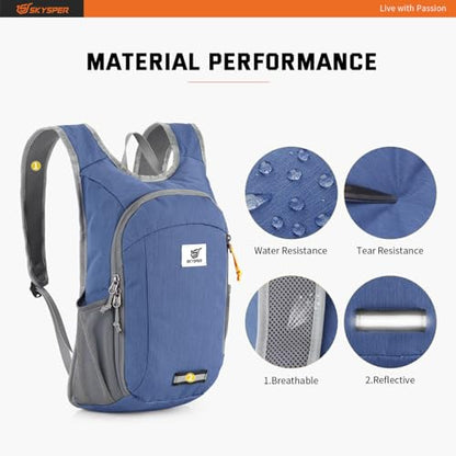 SKYSPER Small Daypack 10L Hiking Backpack Packable Lightweight Travel Day Pack for Women Men - color: Royalblue, size: 10l