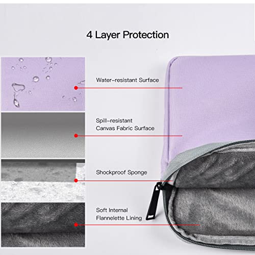13 Inch Laptop Sleeve Case for 13-inch New MacBook Air M5 A3449 M4 A3240 2025 2026,13 13.6 Inch MacBook Air 13 M3/M2/M1 2020-2024, Computer Carrying Bag with Handle, Purple - color: Purple, size: 13.3-13.6 Inch