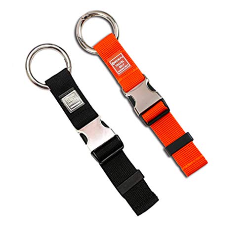2PCS Add a Bag Luggage Strap Jacket Gripper,Heavy Duty Luggage Straps Carry-on Baggage Suitcase Straps Belts Travel Accessories (Black/Orange) - color: Black/Orange