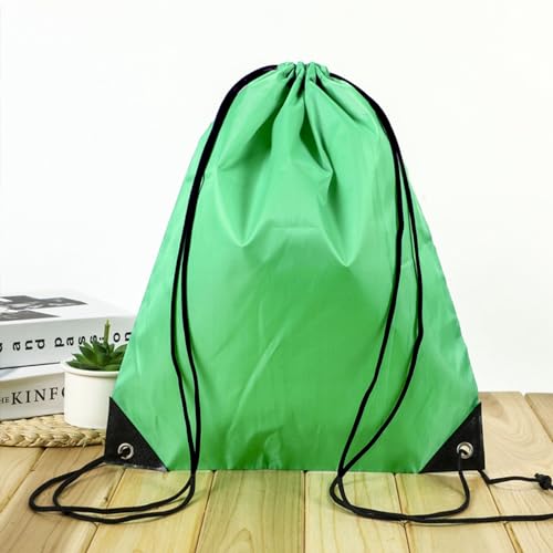 Drawstring Backpack 4PCS Bulk String Backpack Drawstring Bags Sport Gym Cinch Bag Nylon String Bag for Women Men (Green 4PCS) - color: Green 4pcs