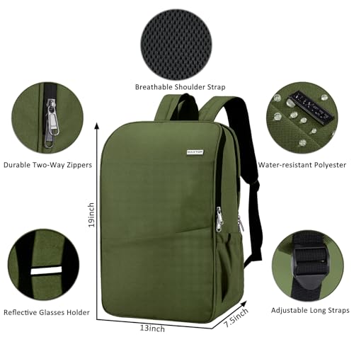 MAXTOP Deep Storage Laptop Backpack Business Anti-theft Backpacks[Water Resistant] College School Computer Bookbag Fits 17 Inch Laptop - color: Olive, size: 17 inch, style: Daypack Backpacks