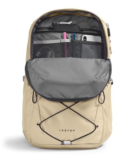 The North Face Women's Jester Everyday Laptop Backpack - Commuter Travel Bag, Laptop Sleeve, Water-Repellent, Gravel/TNF Black, One Size - color: Gravel/Tnf Black