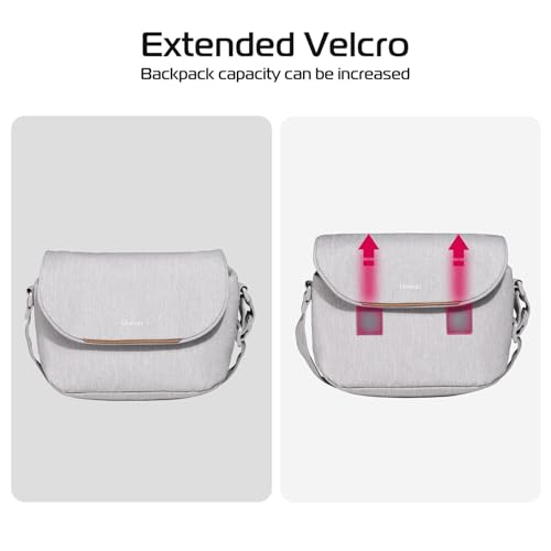 ULANZI 3L Camera Bag, Beige Gray, 9.1x4.3x7.1in, Professional SLR/DSLR Crossbody Shoulder Case for Sony Canon Nikon Mirrorless Cameras, Splash-Proof Polyester Lightweight 235g - size: Grey 3-4 L