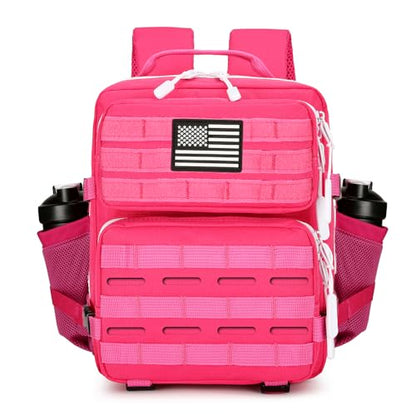 9L Mini Tactical Backpack for Men and Women Tactical Backpack Small for Hiking Small Tactical Bag Fitness Pack - color: Rose Red