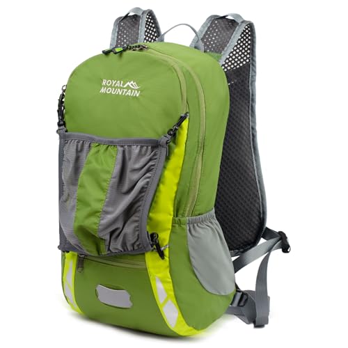 Bike Backpack With Rain-Cover, Mountain Biking Backpacks, Lightweight Packable Daypack Waterproof For Travel, Small Backpack For Bicycle Riding,Hiking,Camping (Army Green) - color: Amy Green
