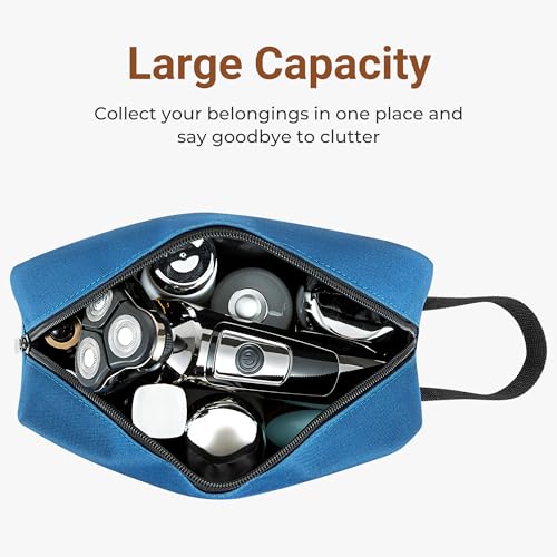 Elviros Hanging Toiletry Bag, Lightweight Travel Dopp Kit, Small, Navy Blue - color: Navy Blue, size: Small