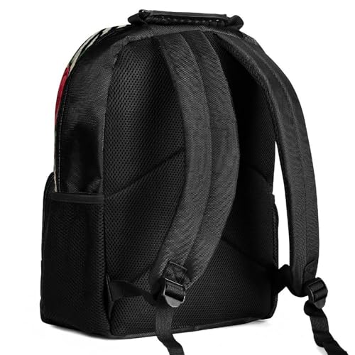 Supdreamc Backpack Polyester Anti-Theft Multipurpose Cheetah Leopard Zebra Print Floral Black And White Bookbag Large Capacity Laptop Book Bag Rucksack With Side Pockets - color: Pattern 423