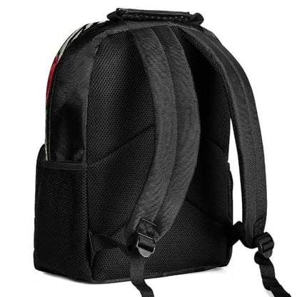 Supdreamc Backpack Polyester Anti-Theft Multipurpose Cheetah Leopard Zebra Print Floral Black And White Bookbag Large Capacity Laptop Book Bag Rucksack With Side Pockets - color: Pattern 423