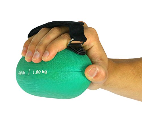 CanDo Handy Grip Weighted Ball for Weight Training and Exercise Ergonomic Non-Slip Hand Weight 4lb Green - size: 4 Pound