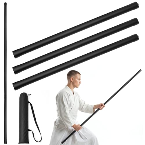 Silipull 4ft & 6ft Collapsible Foam-padded Bo Staff, Safe Martial Arts Training & Practice Stick for Beginners, Escrima & Yoga, Portable with Carry Bag